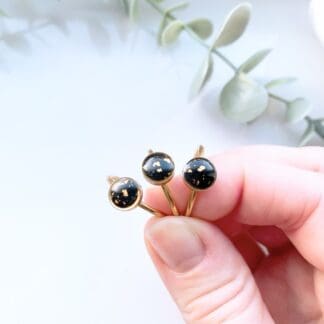 Gold Metallic Rings