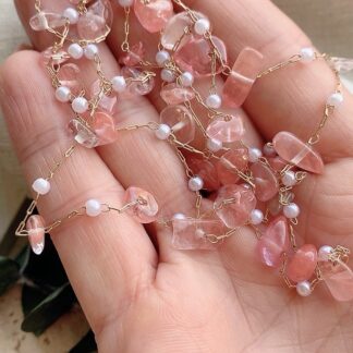 Pink Quartz Anklet