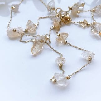 Gold Quartz Anklet