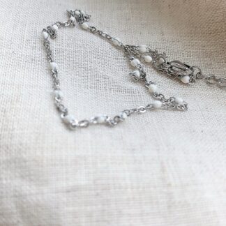 Dainty silver chain anklet